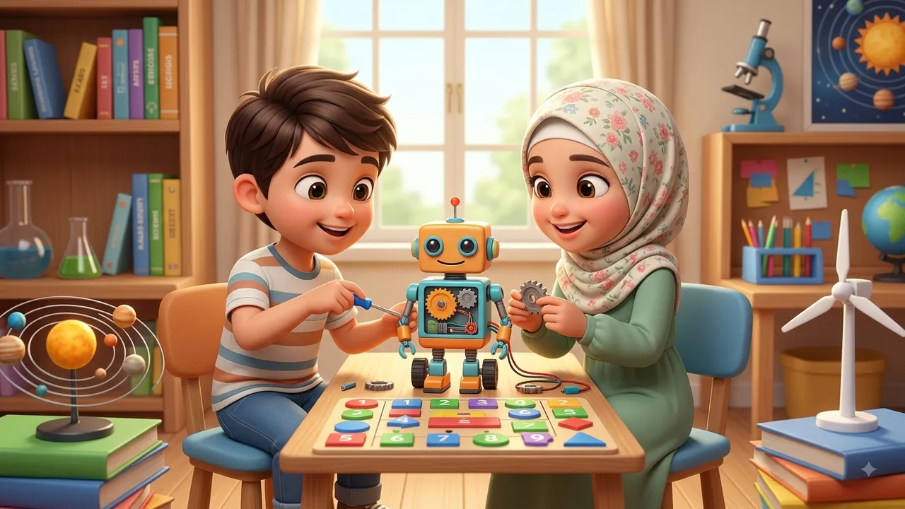 تجارب علمية وألغاز رياضية ممتعة للأطفال